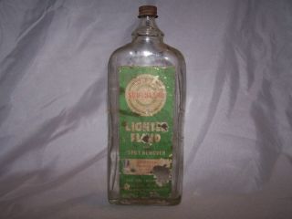 Southland Oil Company Vintage Glass Lighter Fluid/spot Remover Bottle