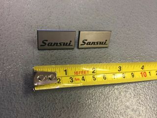 2 Vintage Sansui Metal Speaker Logo Plates