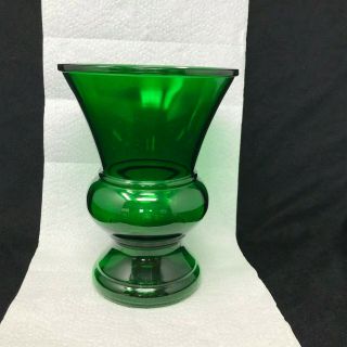 Vintage Napco 1170 Large 10 " Hunter / Emerald Green Color - Glass Flower Vase