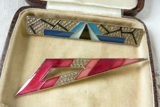 Vintage Jewellery Art Deco Style Pierre Bex Design Brooches Pins