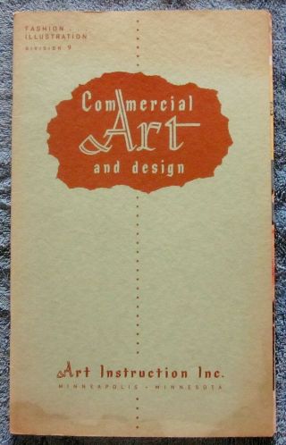 1950 Vintage Fashion Illustration Commercial Art And Design Instruction Book