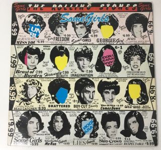 Vintage Rolling Stones " Some Girls " Vinyl Lp With Banned Cover