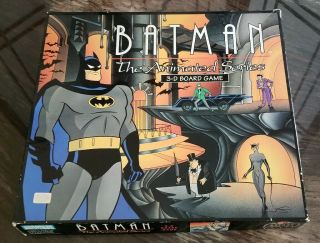 Vintage Batman The Animated Series 1992 Parker Brothers 3 - D Board Game