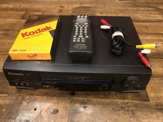 Panasonic Pv - 9451 Vcr Recorder 4 Head Vhs Player Video Cassette Remote & Cables