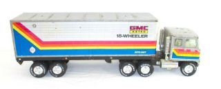 Vintage Nylint Gmc Astro 18 - Wheeler Semi Truck Tractor Trailer 1980s Metal 21 "