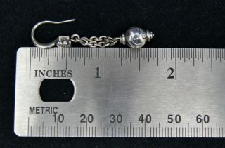 VTG LOIS HILL Scrollwork Bead & Chain Link & Dangle Earrings 925 Sterling Silver 6