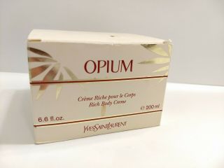 Vintage Yves Saint Laurent Opium Rich Body Creme 6.  6 Oz/200 Ml Full