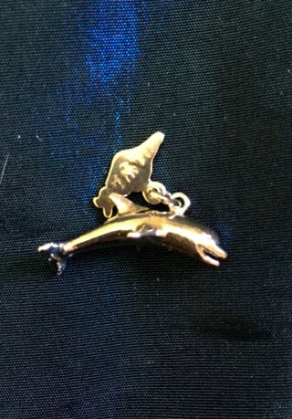 Hawaii Dolphin /charm Or Necklace 3d 1950 