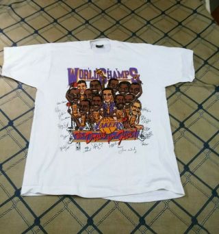 Vintage 1987 Los Angeles Lakers Magic Johnson Made In Usa Mens Large Shirt