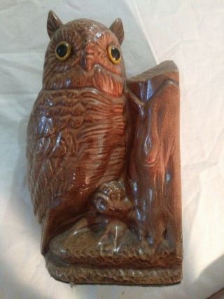 A Vintage Ceramic Owl Bookend 7inches circa 1970s 3