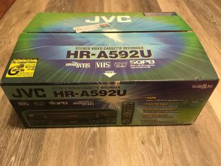 Jvc Hr - A592u 4 Head Hifi Stereo Vhs Vcr Player W/ Remote Control & Cables