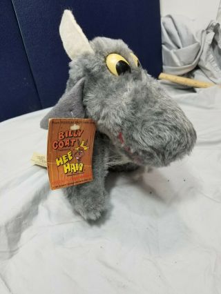 Vintage Goat Plush Doll Hee Haw Tv Show Stuffed Animal With Tag Intact.  1980