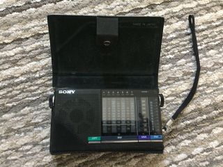Sony Icf - 4910 Am/fm/mw/sw 9 Band Shortwave Radio Receiver W/case