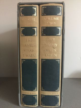 The Family Mark Twain Volume 1 & 2 Vintage Hardback Boxed Set 1972 Harper Row