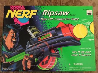 Vintage 1994 Kenner Nerf Ripsaw Blaster 100 Complete 60338 3 Balls