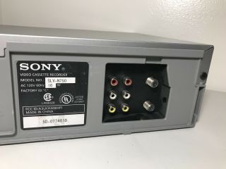 SONY SLV - N750 VHS PLAYER VIDEO CASSETTE RECORDER VCR Hi - Fi (NO REMOTE) 8