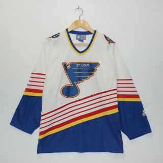 Vintage St.  Louis Blues Starter Nhl Hockey Jersey Size Medium White