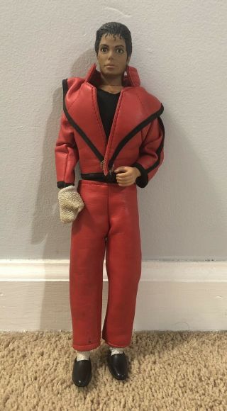 Vintage 1984 Michael Jackson " Red Thriller " Doll With Glove Mic Mjj Productions