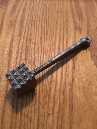 Vtg Cast Pewter Douglas And Co Meat Tenderizer Hammer Manitowoc Wi
