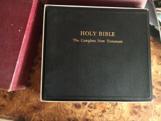 Vintage Kjv Version Of The Bible On 45 Records.  Collector Item