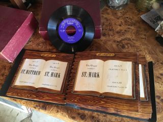 Vintage KJV Version of the Bible on 45 records.  Collector Item 8