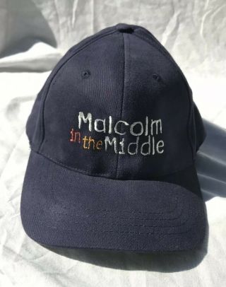 Vintage Malcolm In The Middle Tv Show Snapback Hat Cap Blue Embroidered Logo