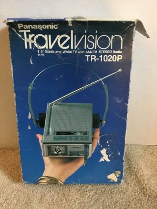 Vintage 1984 Panasonic Travelvision Tr - 1020p 1.  5 " Tv/am - Fm Parts/repair