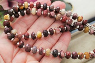 Vintage Inspired Faceted Agate Beaded Necklace.  Agate Jewellery