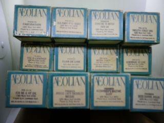 Vintage Aeolian Piano Rolls (12) In Boxes