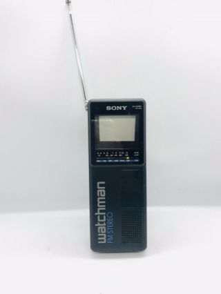 Sony Watchman Tv Radio Fd - 35a Vintage Electronic - Japan - Tv Powers Up/radio Plays