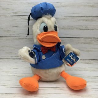 Vintage 1986 Applause Disney Donald Duck Puppet Plush Full Body 12054