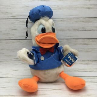 Vintage 1986 Applause Disney Donald Duck Puppet Plush Full Body 12054 2