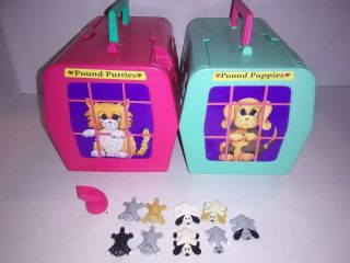 Pound Puppies Pet Shop & Gym Playset With Mini Pet Figures Vintage Galoob 1995