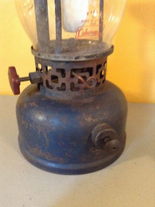 Vintage American Gas Machines AGM Red Blue Camping Lantern W/ Coleman Globe 8