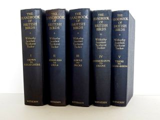 The Handbook Of British Birds - Witherby - 5 Vols - 1938 - Ist Editions - V Good