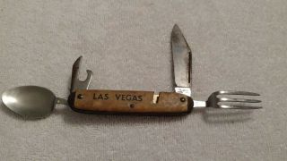 Vintage Colonial Prov Usa Pocket Knife W/fork & Spoon Boy Scout Camping Hobo