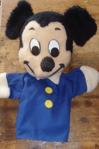 Vintage Walt Disney Characters California Toys Plush Hand Puppet Mickey Mouse