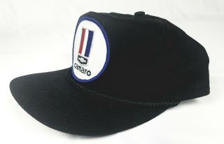Vintage Chevrolet Camaro Hat Snap - back Cap Patched Logo 90s Black trucker hat 2
