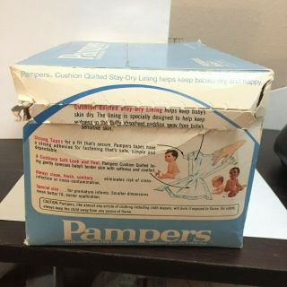 Vintage 1978 Blue Boy PAMPERS Premature Infant Up to 6 lbs Hospital Use 30 ct 29 2