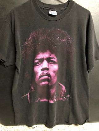 Vintage Jimi Hendrix " Are You Experienced " T Shirt Color 1994 Purple Hanes Large
