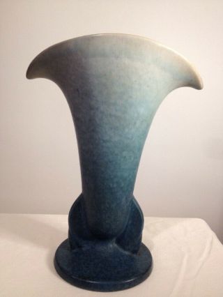 Vintage Roseville Rozane Blue Cream Art Pottery Vase 6 - 9”