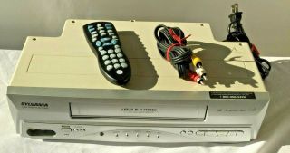Sylvania Ssv6003 4 Head Hi - Fi Stereo Vcr Vhs Player Video Cassette Recorder