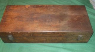 Vtg.  Starrett Wooden Storage Box Mahogany 254z - 24 Vernier Gage??