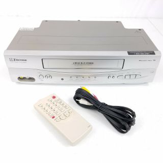 Emerson Ewv603 4 Head (19 Microns) Hi - Fi Stereo Vcr Vhs Player,  Remote,  Cables