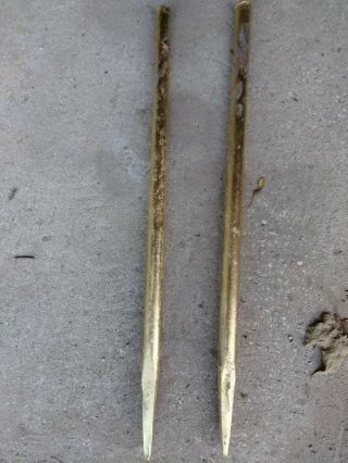 Vintage Diamond Duluth Pitching Shoes Horse Shoe Posts Stakes 27 " Long