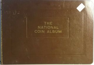 Scarce Vintage The National Coin Album With Seven Pages & Plastic Strips