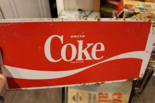 Vintage Drink Ice Cold Coca Cola Soda Pop Drink Metal Sign Advertising