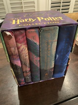 Harry Potter by J.  K.  Rowling Vintage (97 - 00) Scholastic 1 - 5 hardcover book set 5