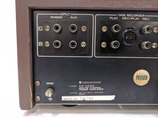 Vintage Kenwood KR - 3200 AM/FM Stereo Receiver Hi - Fi Audio Audiophile 1970 - 73 6