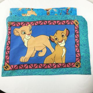 Vintage Disney Lion King Simba Nala Twin Flat Sheet & Pillow Case Pumba Timon
